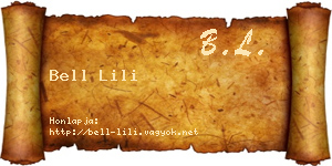 Bell Lili névjegykártya